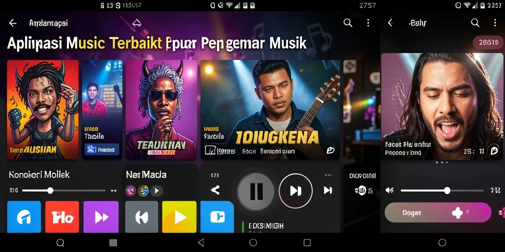 Tampilan gameplay interaktif dari aplikasi musik 2757.
