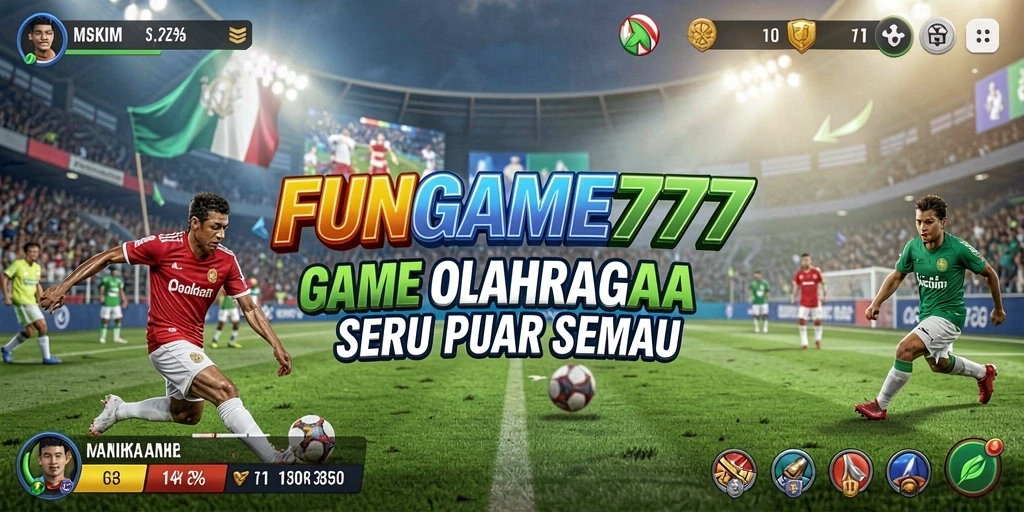 Tampilan gameplay seru di FUNGame777 dengan aksi olahraga nyata.
