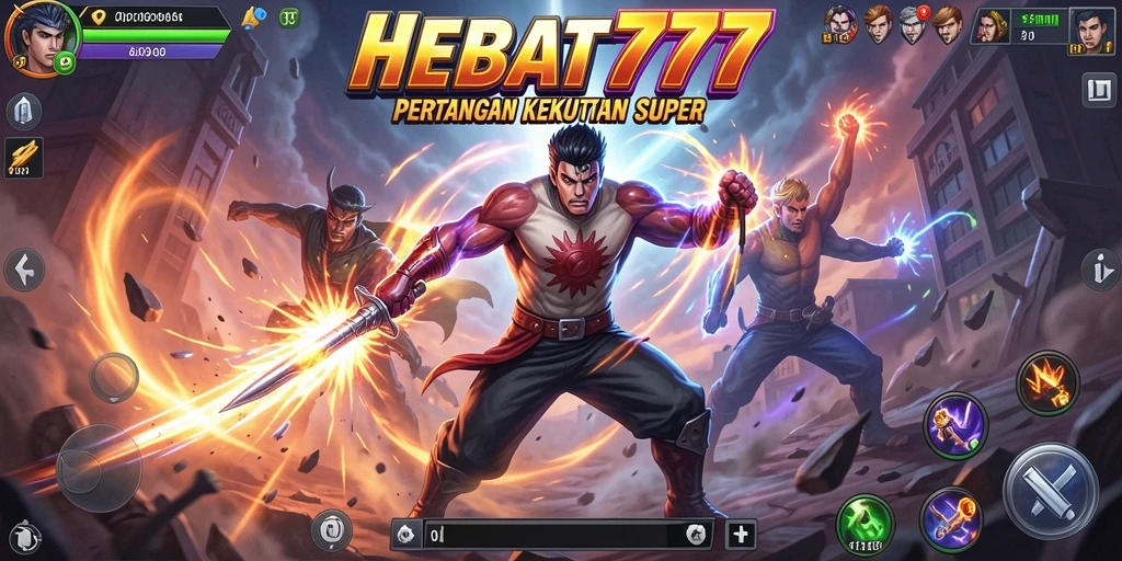 Tampilan aksi gameplay HEBAT777 yang mendebarkan dan penuh strategi.