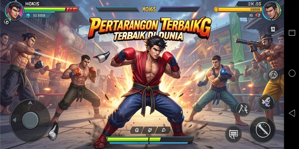Tampilan gameplay pertarungan di HOKI65 yang seru dan mendebarkan.