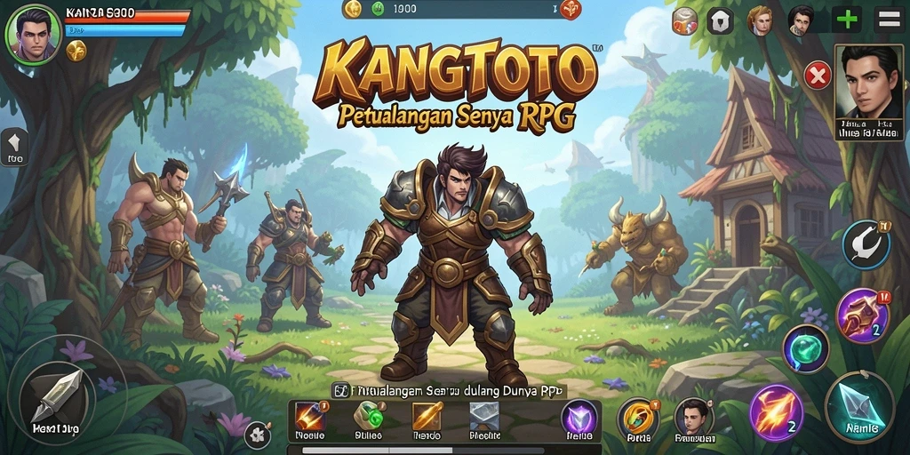 Gameplay seru dan interaktif dalam KANGTOTO, penuh petualangan RPG.