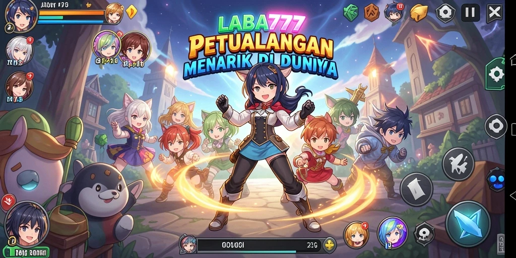 Tangkapan layar menampilkan pertempuran seru di dunia Anime.