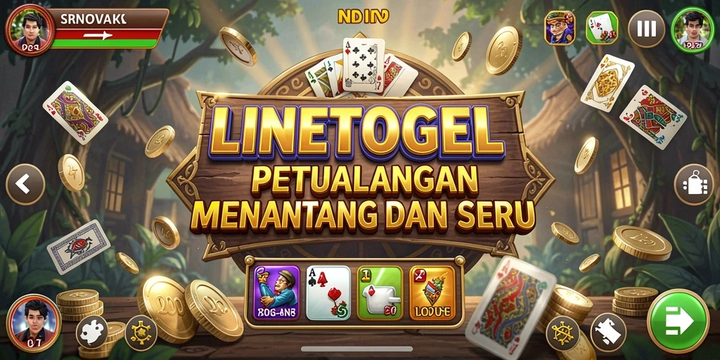Tangkapan layar utama LINETOGEL menampilkan aksi petualangan yang mendebarkan.