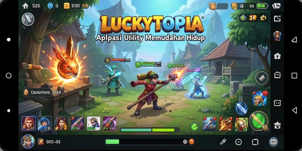 Tampilan aplikasi LUCKYTOPIA saat mengatur tugas dan pengingat.
