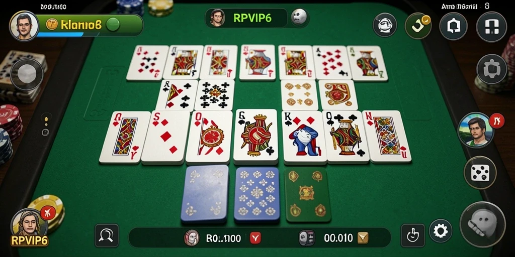 Screenshot RPVIP6 menampilkan gameplay seru permainan Domino.
