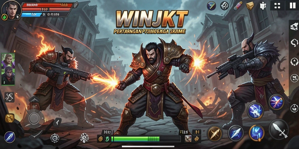 Tampilan gameplay WINJKT yang strategis dan penuh aksi.